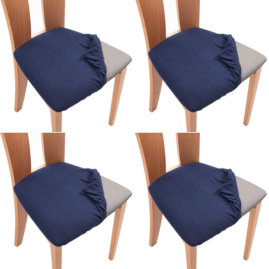 Chair Cover 4-Pack Stretch Chair Seat Covers for Dining Chairs -Navy