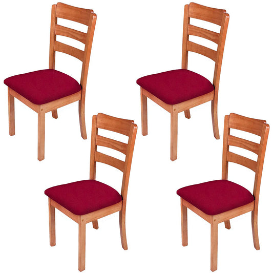 Chair Cover 4Pcs Stretch Chair Seat Covers Dining Chair Covers Seat Slipcover Protectors-WineRed