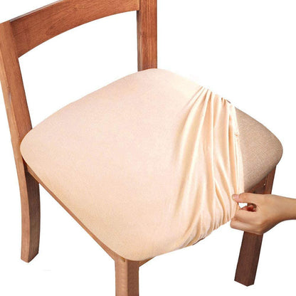 Chair Cover Stretch Chair Seat Covers Dining Chair Covers Seat Slipcover Protectors-Beige
