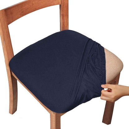 Chair Cover Stretch Chair Seat Covers Dining Chair Covers Seat Slipcover Protectors-Navy