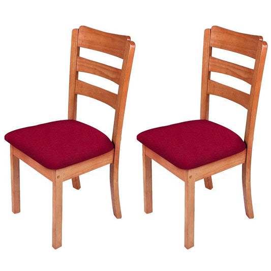Chair Cover 2Pcs Stretch Chair Seat Covers Dining Chair Covers Seat Slipcover Protectors-WineRed