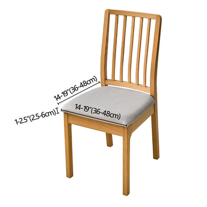 Chair Cover 2pcs PU Leather Stretch Chair Seat Cover Solid Waterproof Oilproof Dining Chair Slipcover Protector - Grey