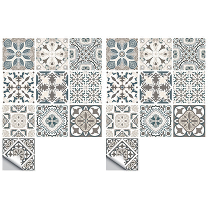Wall Art 20pcs Moroccan Style Tile Wall Stickers Removable Decorative Kitchen Bathroom Stickers-Style 1
