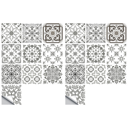 Wall Art 20pcs Moroccan Style Tile Wall Stickers Removable Decorative Kitchen Bathroom Stickers-Style 2
