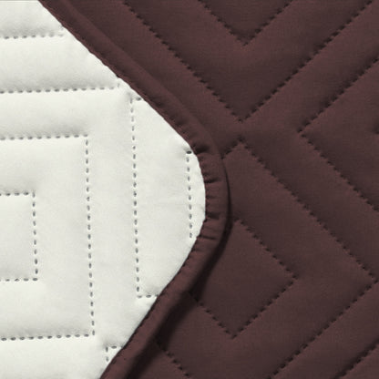 Recliner Chair Cover Water-resistant Reversible Quilted Recliner Chair Cover Sofa Slipcover with Non Slip Strap Couch Protector - Brown