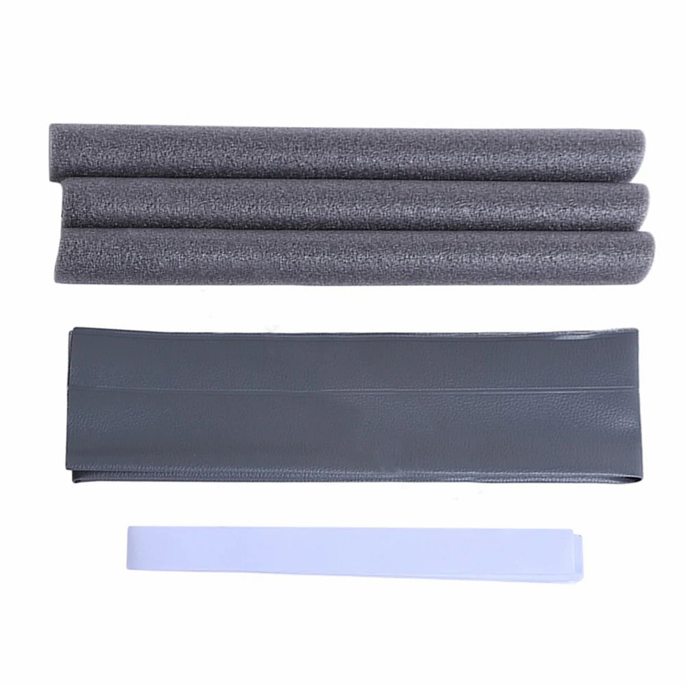 2pcs Door Draft Stopper Sweep Seal Bottom Strip Blocks of Doors for Exterior Interior Doors -Gray