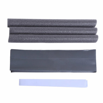 2pcs Door Draft Stopper Sweep Seal Bottom Strip Blocks of Doors for Exterior Interior Doors -Gray