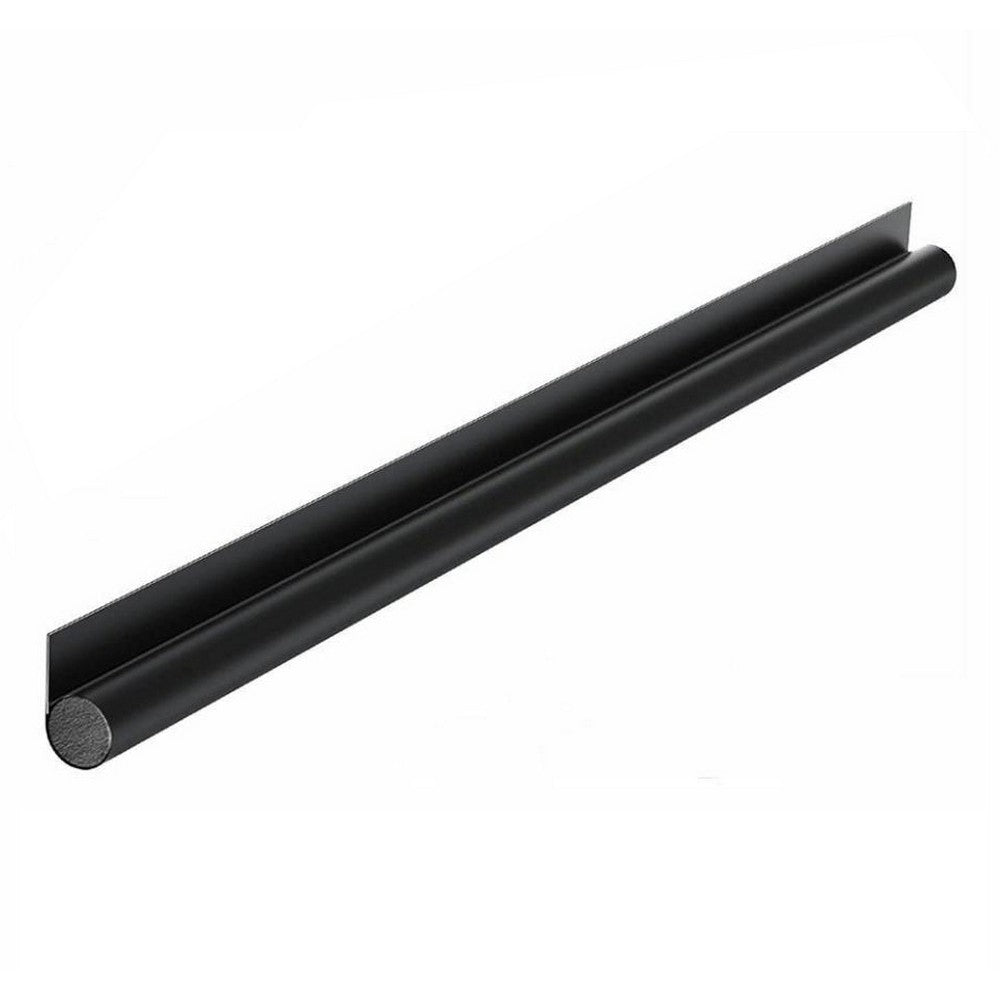 Door Draft Stopper Sweep Seal Bottom Strip Blocks of Doors for Exterior Interior Doors -Black