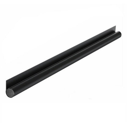 Door Draft Stopper Sweep Seal Bottom Strip Blocks of Doors for Exterior Interior Doors -Black