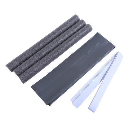 2pcs Door Draft Stopper Sweep Seal Bottom Strip Blocks of Doors for Exterior Interior Doors -Gray