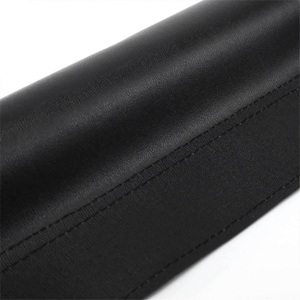 Door Draft Stopper Sweep Seal Bottom Strip Blocks of Doors for Exterior Interior Doors -Black