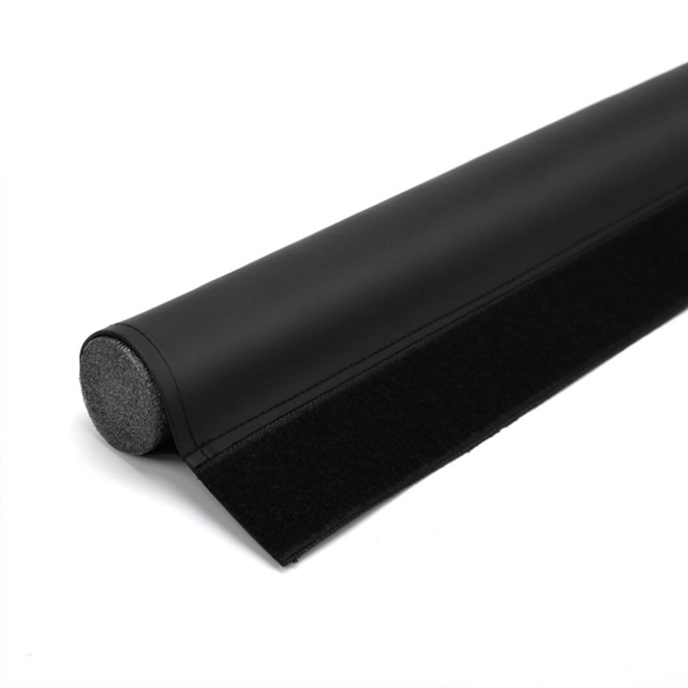 Door Draft Stopper Sweep Seal Bottom Strip Blocks of Doors for Exterior Interior Doors -Black
