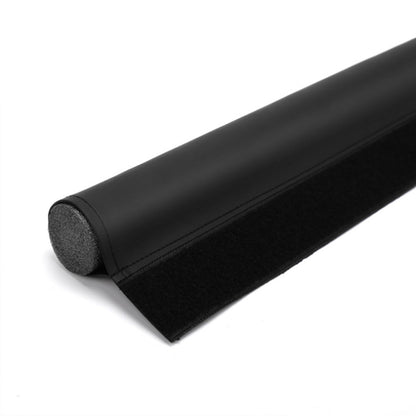 Door Draft Stopper Sweep Seal Bottom Strip Blocks of Doors for Exterior Interior Doors -Black