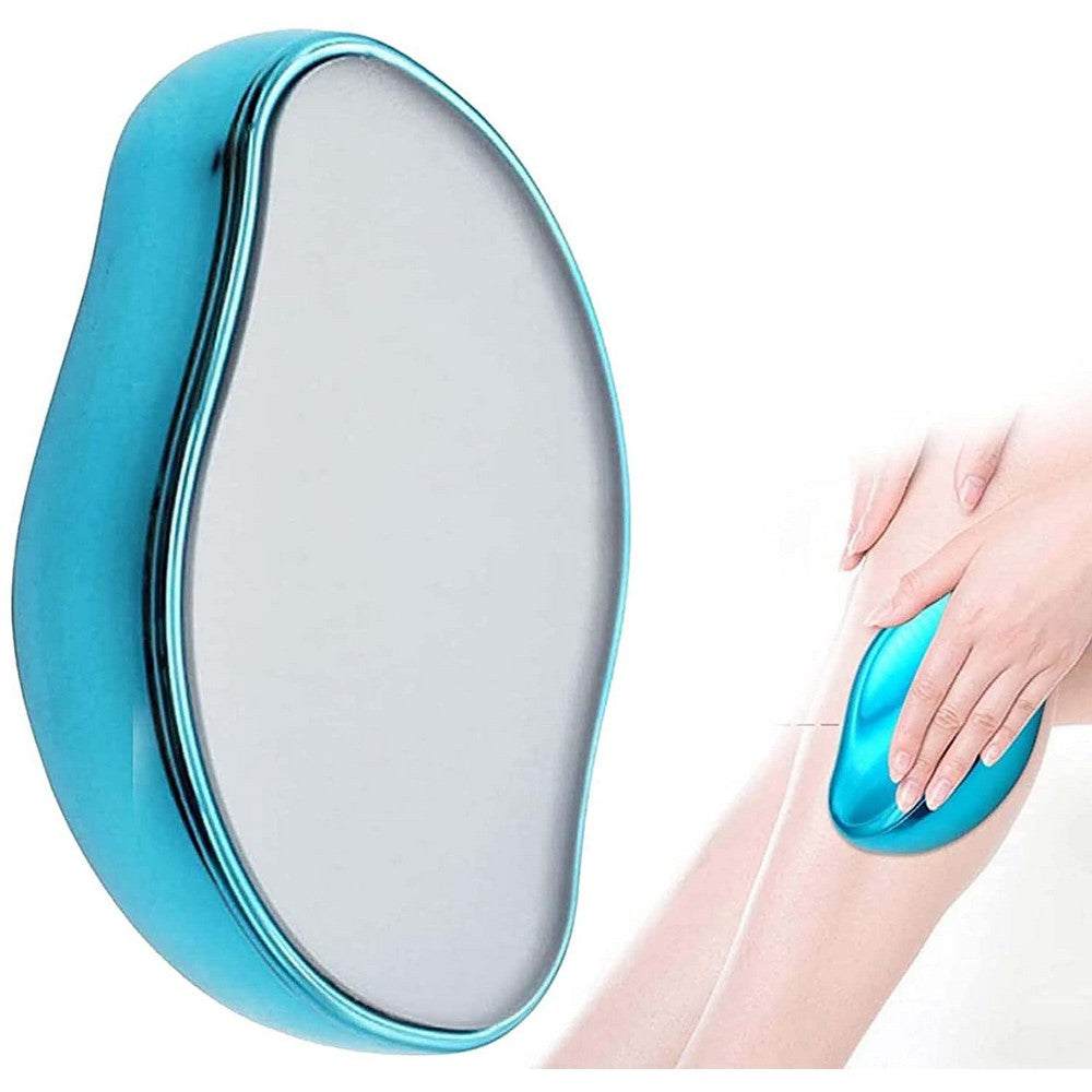 2pcs Hair Eraser Reusable Painless Unisex Physical Epilators Hair Removal Tool for Back Legs Arms -Blue and gold