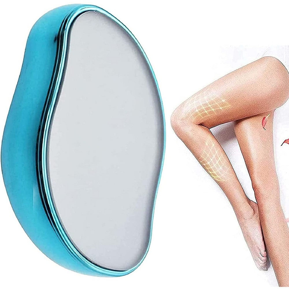 2pcs Hair Eraser Reusable Painless Unisex Physical Epilators Hair Removal Tool for Back Legs Arms -Blue and gold