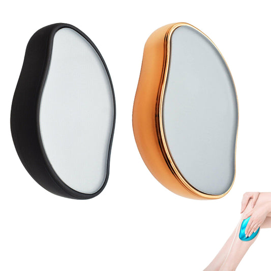 2pcs Hair Eraser Reusable Painless Unisex Physical Epilators Hair Removal Tool for Back Legs Arms -Black and gold