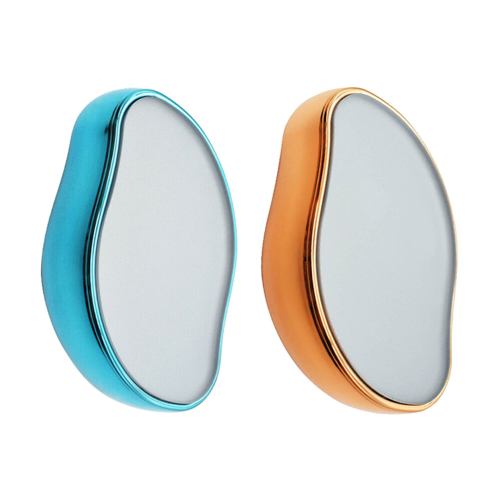 2pcs Hair Eraser Reusable Painless Unisex Physical Epilators Hair Removal Tool for Back Legs Arms -Blue and gold