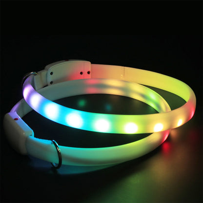 2Pcs USB Rechargeable Lighted Dog Collar Led Collar Band Pet Collars