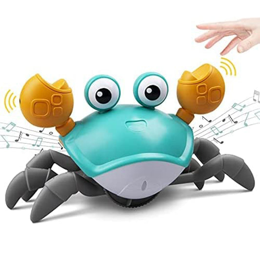 Toy Electric Music Crawling Crab Toy With LED Light Up For Kids Intellectual Toys-Green