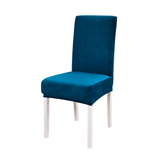 Velvet Dining Chair Covers Washable Kitchen Chair Slipcovers -Royal blue