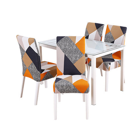 Chair Cover 4pcs Flower Printed Chair Cover Washable Stretch Banquet Hotel Dining Room Arm Office Chair Cover - Style 10