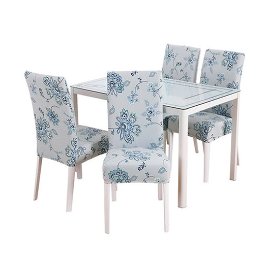Chair Cover 4pcs Flower Printed Chair Cover Washable Stretch Banquet Hotel Dining Room Arm Office Chair Cover - Style 6
