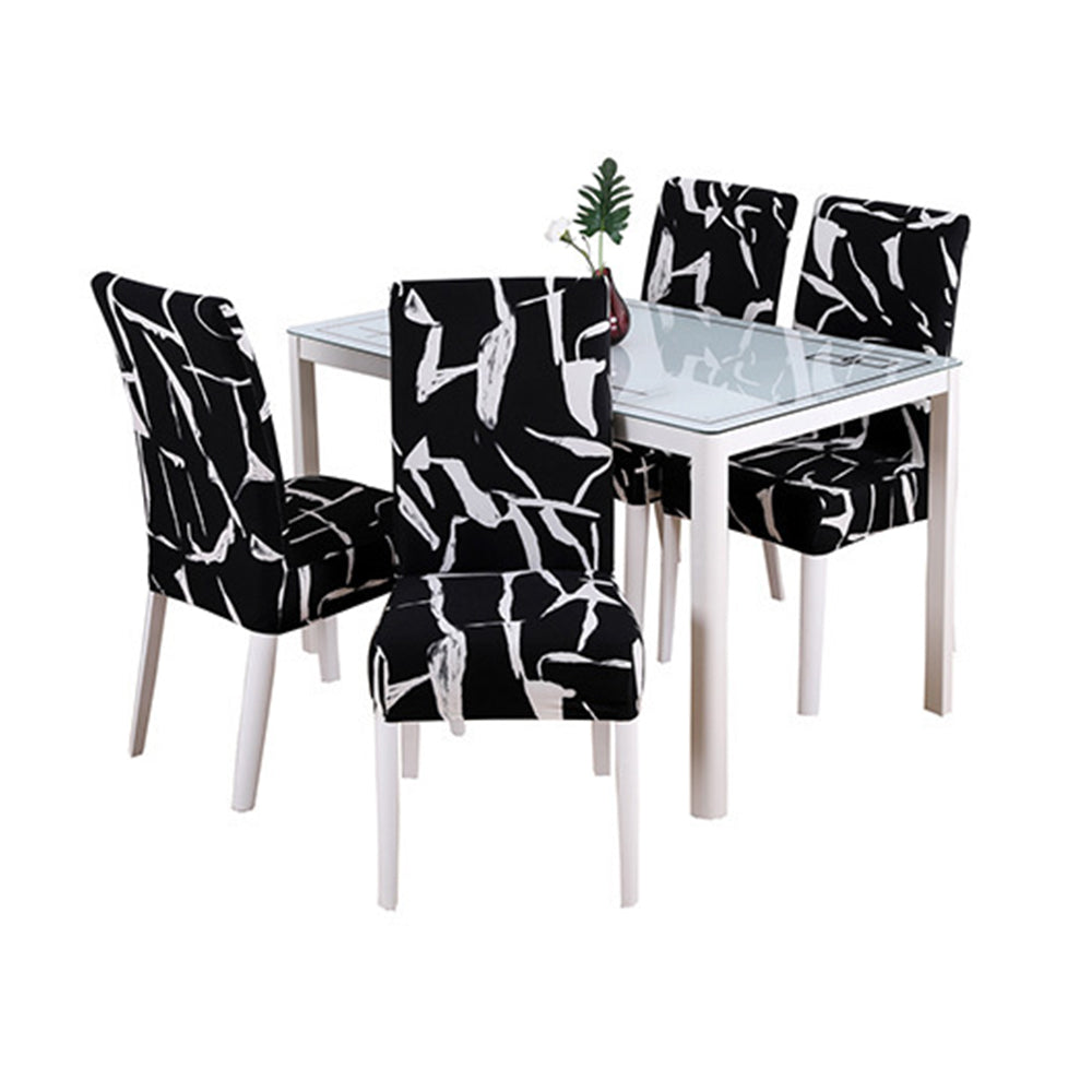 Chair Cover 4pcs Flower Printed Chair Cover Washable Stretch Banquet Hotel Dining Room Arm Office Chair Cover - Style 7