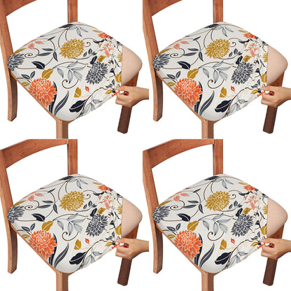 Chair Cover Stretch Printed Chair Covers Chair Seat Slipcovers -Flower