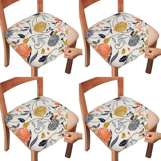 Chair Cover Stretch Printed Chair Covers Chair Seat Slipcovers -Flower