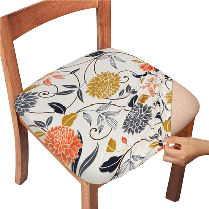 Chair Cover Stretch Printed Chair Covers Chair Seat Slipcovers -Flower