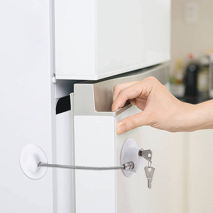 2Pcs Refrigerator Lock Fridge Cabinet Child Safety Window Door Drawer Latches