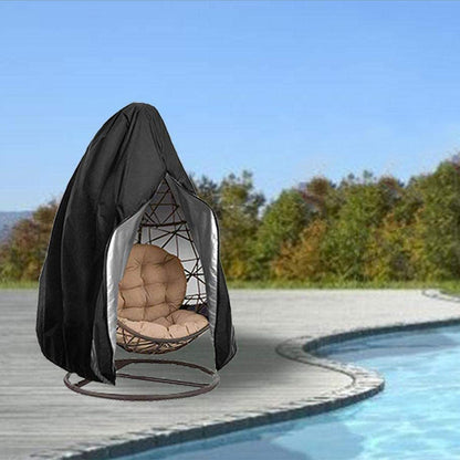 Chair Cover 2Pcs Oslimea Patio Hanging Egg Chair Cover Durable Lightweight Waterproof Egg Swing -Black