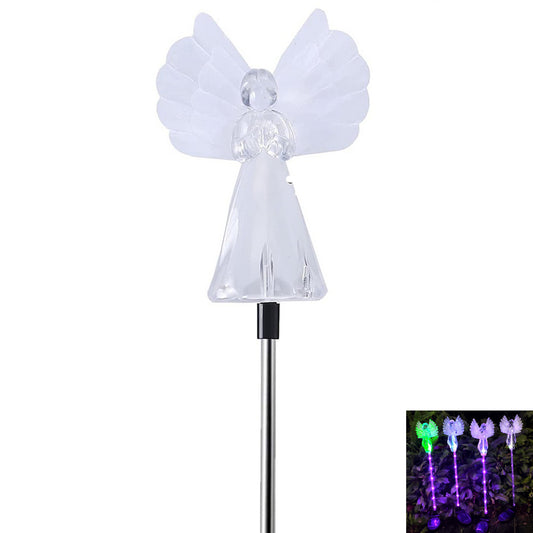 Angel Solar Garden Lights Outdoor Landscape Stake Lights for Patio Yard Lawn Decoration