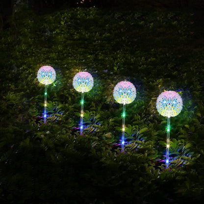 2Pcs Dandelion Garden Lights Solar Lights Outdoor Garden Decor