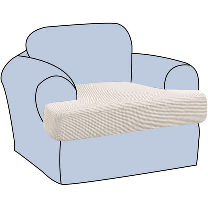 Stretch T Cushion Chair Sofa Slipcover T Cushion Covers -Teeth white