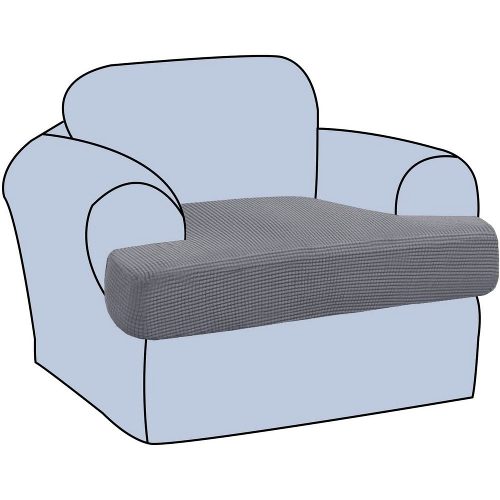Stretch T Cushion Chair Sofa Slipcover T Cushion Covers -Light grey