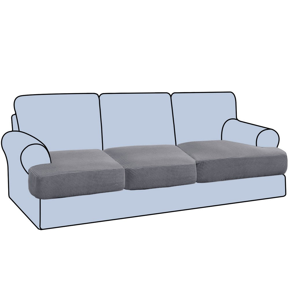 Stretch T Cushion Chair Sofa Slipcover T Cushion Covers -Light grey