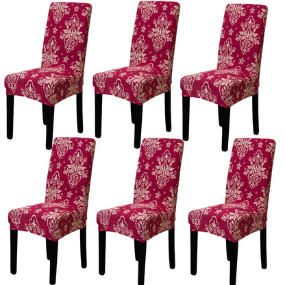 Chair Cover 6Pcs Stretch Dining Chair Cover Removable Washable Chair Covers-
