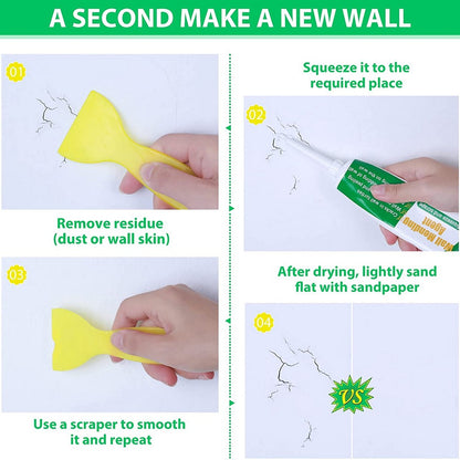 4pcs Drywall Repairs Patch Kit Wall Mending Agent Plaster Wall Repair Patch