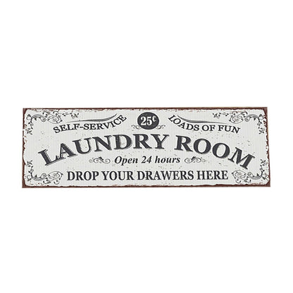 Farmhouse Laundry Room Rug Runner Non Slip Water Resistant Floor Mat Area Rug for Kitchen Room-Style1:Black letters Brown border