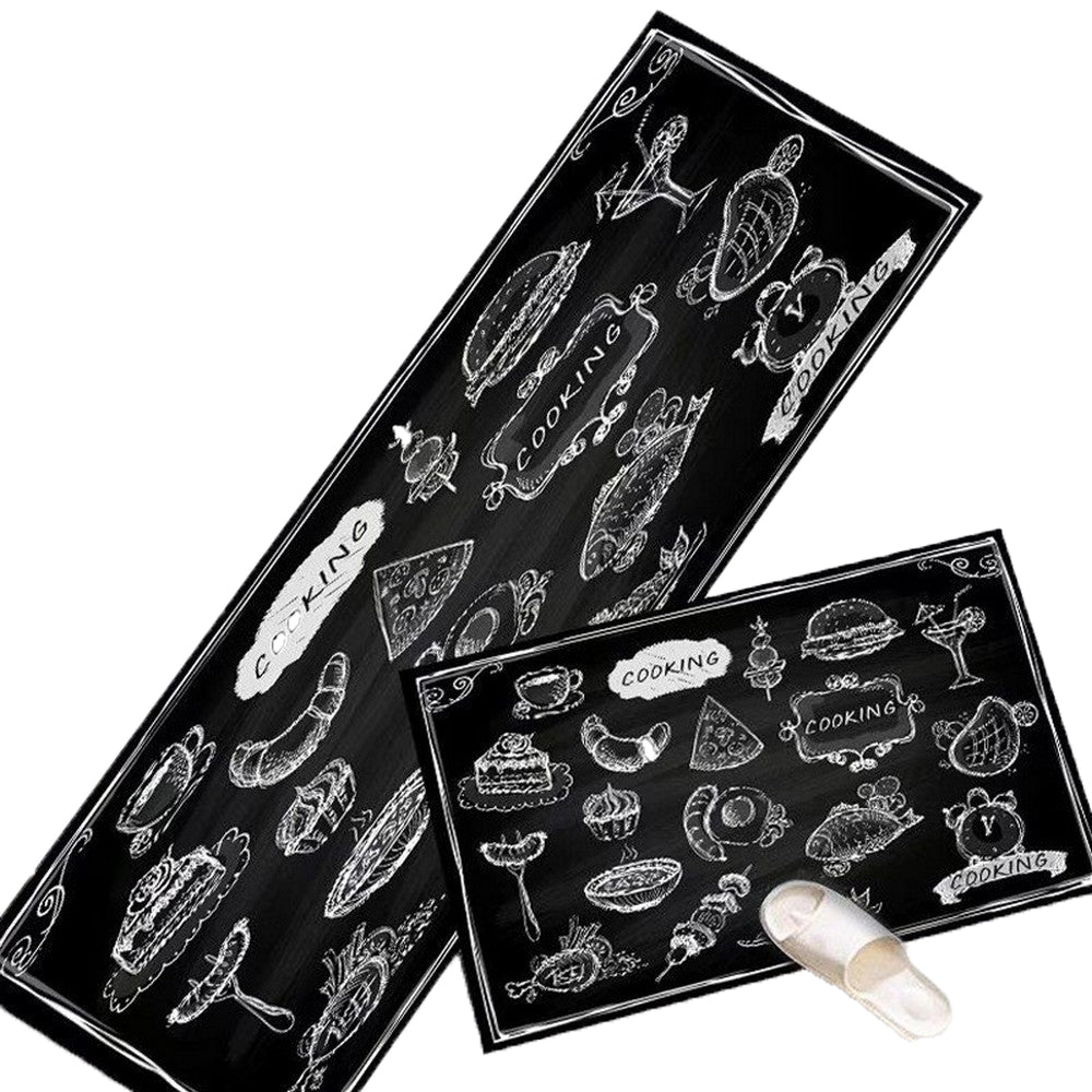 2pcs Kitchen Mat Non Slip Comfort Floor Carpet for Kitchen Office Home -Style 3