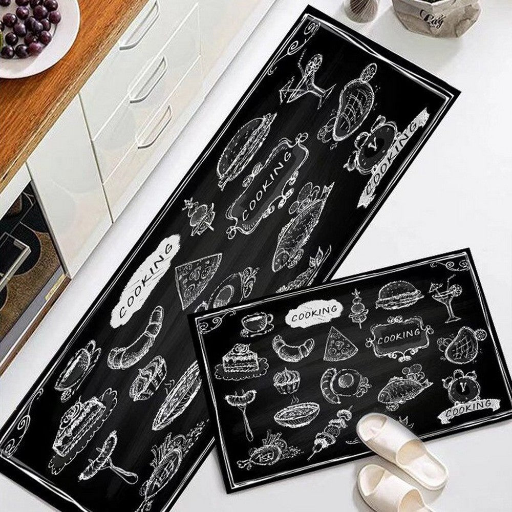 2pcs Kitchen Mat Non Slip Comfort Floor Carpet for Kitchen Office Home -Style 3