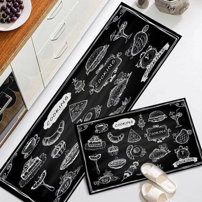 2pcs Kitchen Mat Non Slip Comfort Floor Carpet for Kitchen Office Home -Style 3