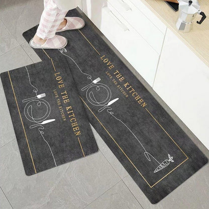 2pcs Kitchen Mat Non Slip Comfort Floor Carpet for Kitchen Office Home -Style 4