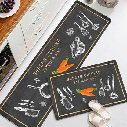 2pcs Kitchen Mat Non Slip Comfort Floor Carpet for Kitchen Office Home -Style 5
