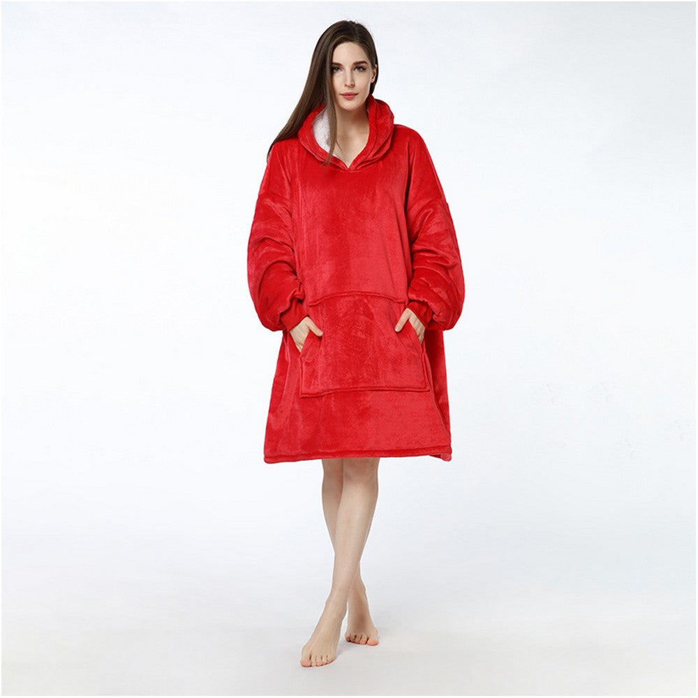 Unisex Hoodie Blanket Hooded Robe Oversized Wearable Throw Blanket Adult