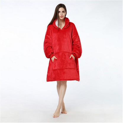 Unisex Hoodie Blanket Hooded Robe Oversized Wearable Throw Blanket Adult