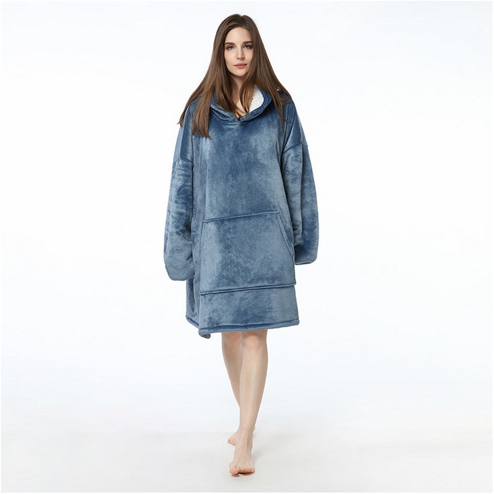 Unisex Hoodie Blanket Hooded Robe Oversized Wearable Throw Blanket Adult