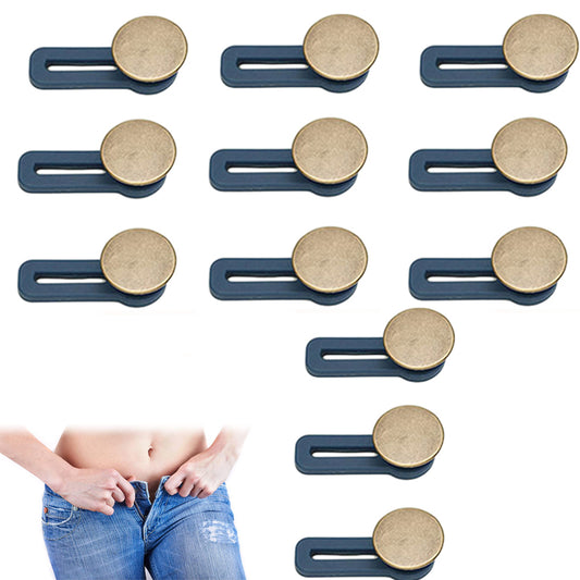 12Pcs Button Extenders for Loose Jeans Pants Trousers Waist Metal Extensions Supplies -Style 1
