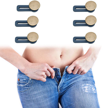 6Pcs Button Extenders for Loose Jeans Pants Trousers Waist Metal Extensions Supplies -Style 1
